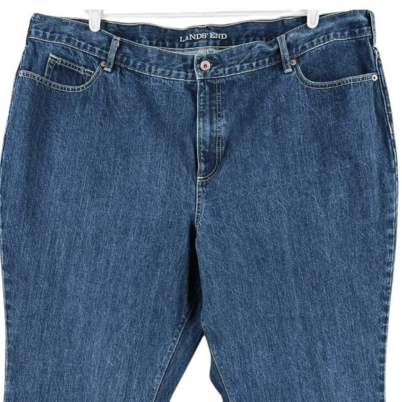 NWOT Lands' End Women's High Rise Straight Leg Blue Denim Jeans Plus Size 26W - Picture 3 of 11